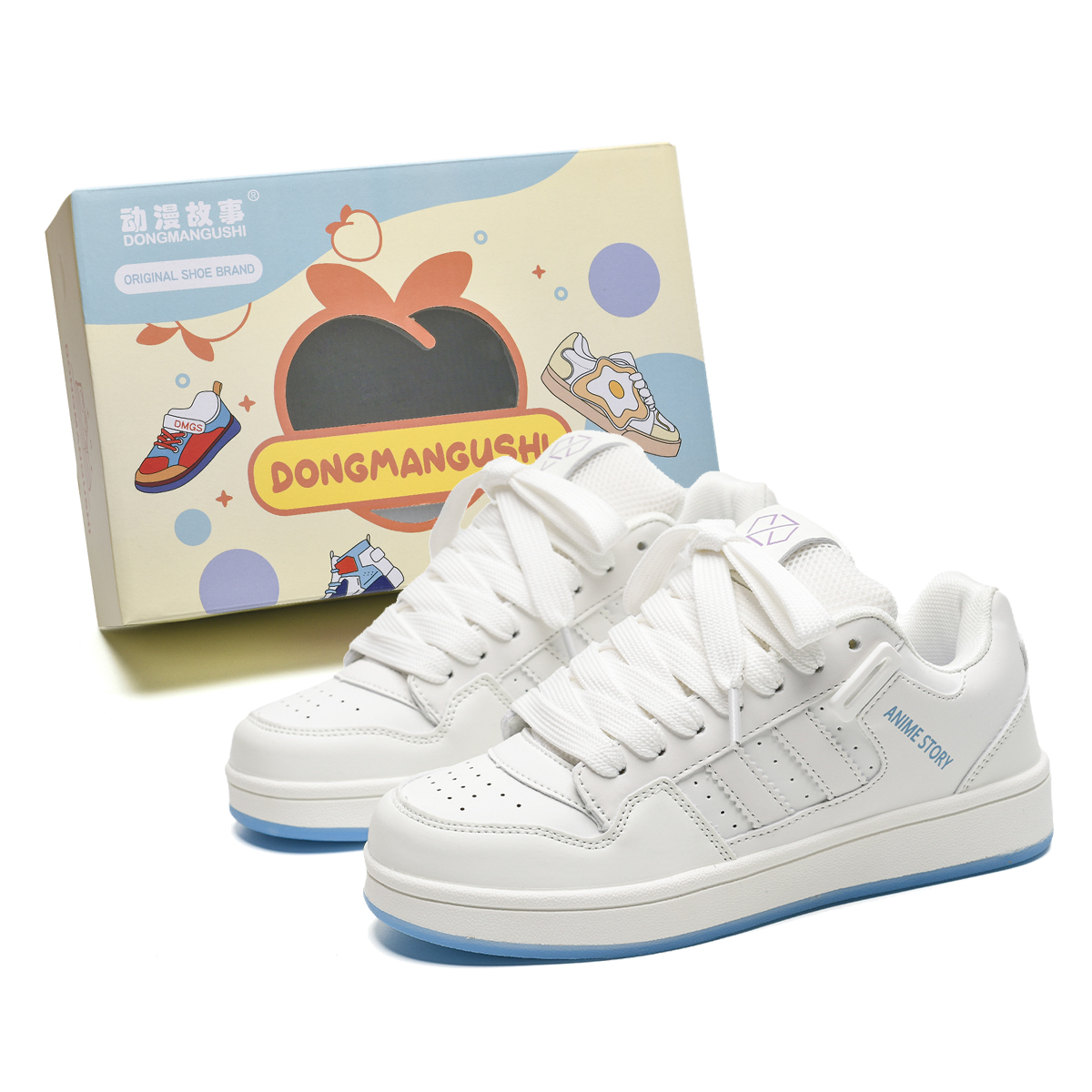 

Anime story Скользоустойчивые, износостойкие, легкие, дышащие лоу-топ скейтборд кроссовки унисекс - серебристо-белые, цвет Silver White