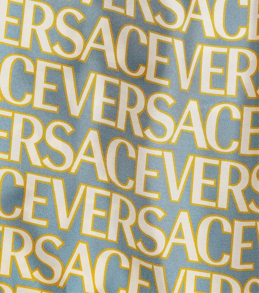Шорты из шелковой твила с логотипом Versace, разноцветный — фото 3