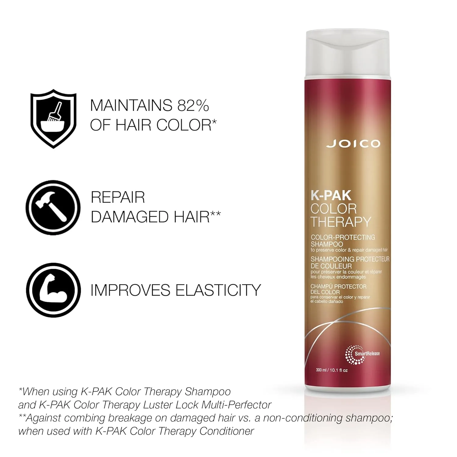 Joico K-PAK Color Therapy шампунь и кондиционер для защиты цвета, с кератином и аргановым маслом 275 мл (2 шт.) — фото 3