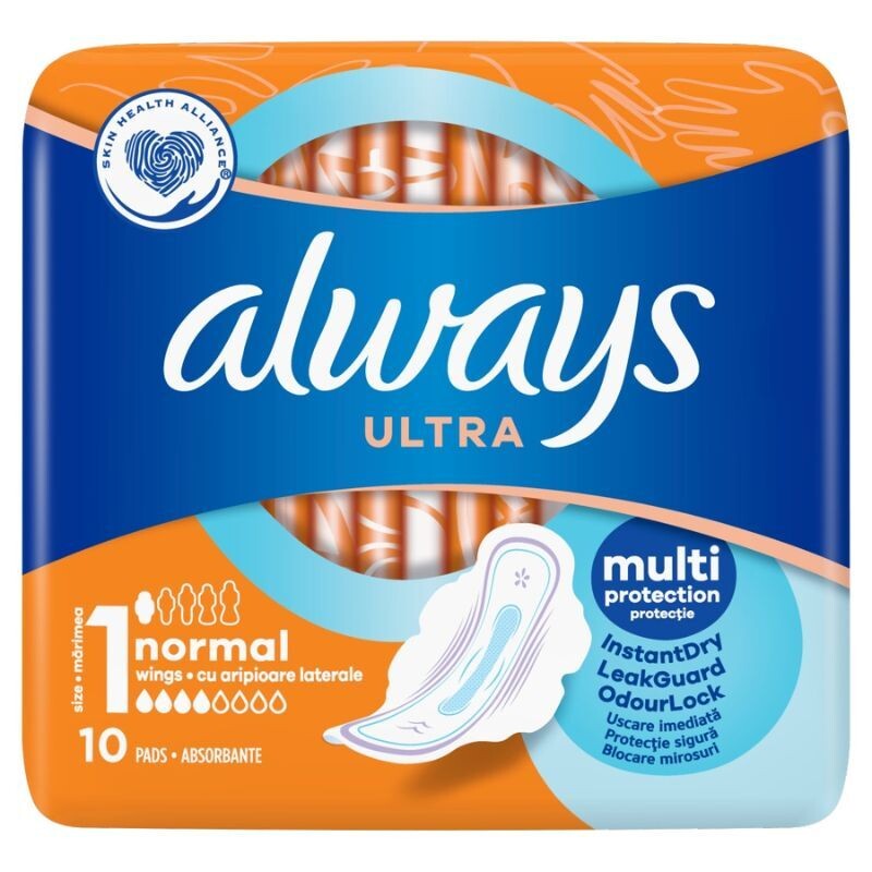

Always Ultra Normal гигиенические салфетки, 10 шт.
