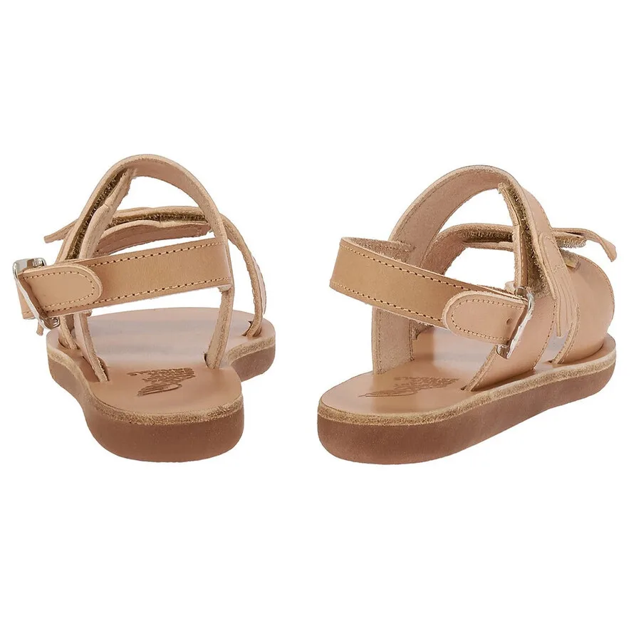 Детские сандалии Ancient Greek Sandals Iliada с мягкой открытой носочной частью, коричневый — фото 3