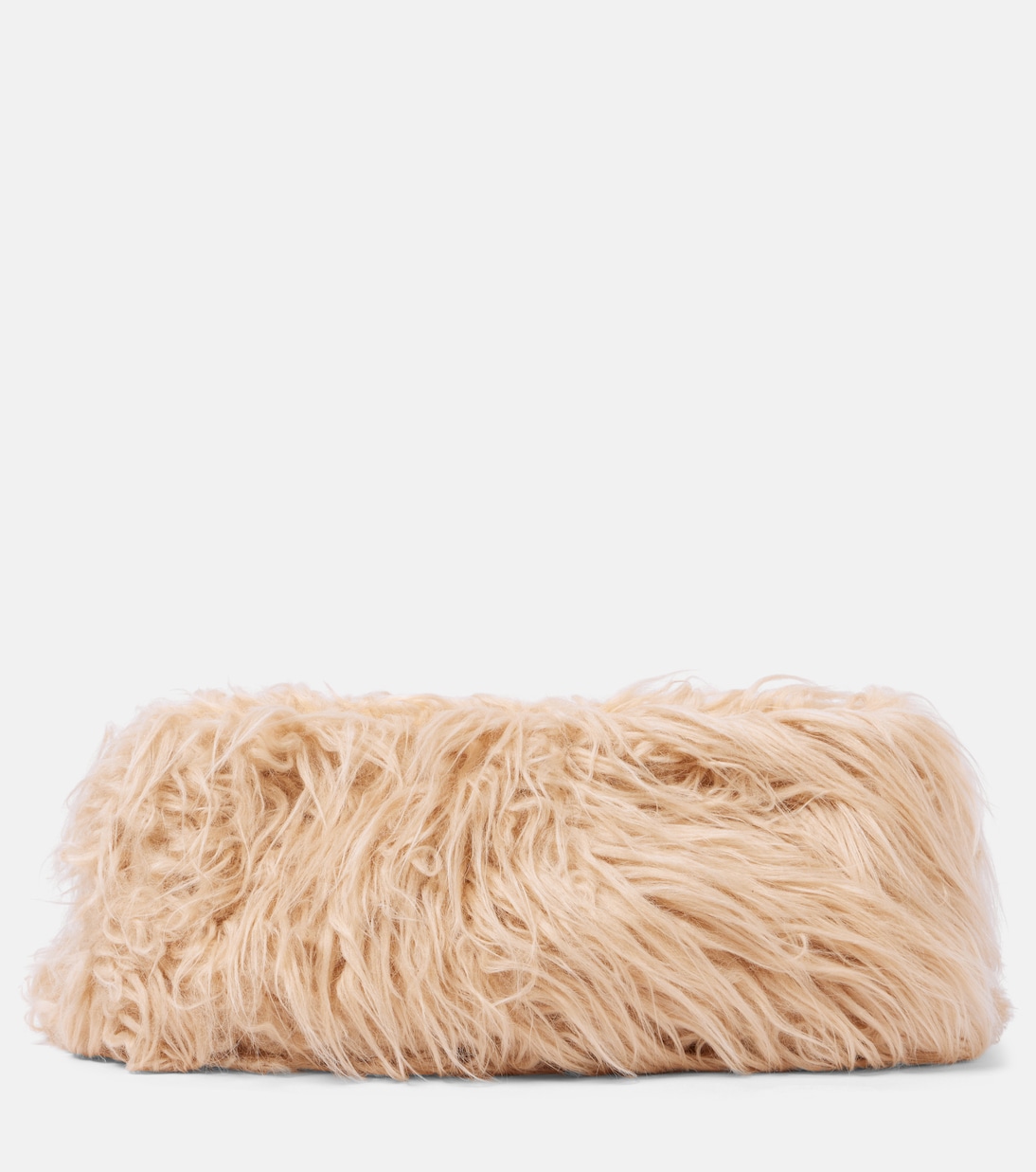 

Клатч из искусственного меха Dries Van Noten, экрю