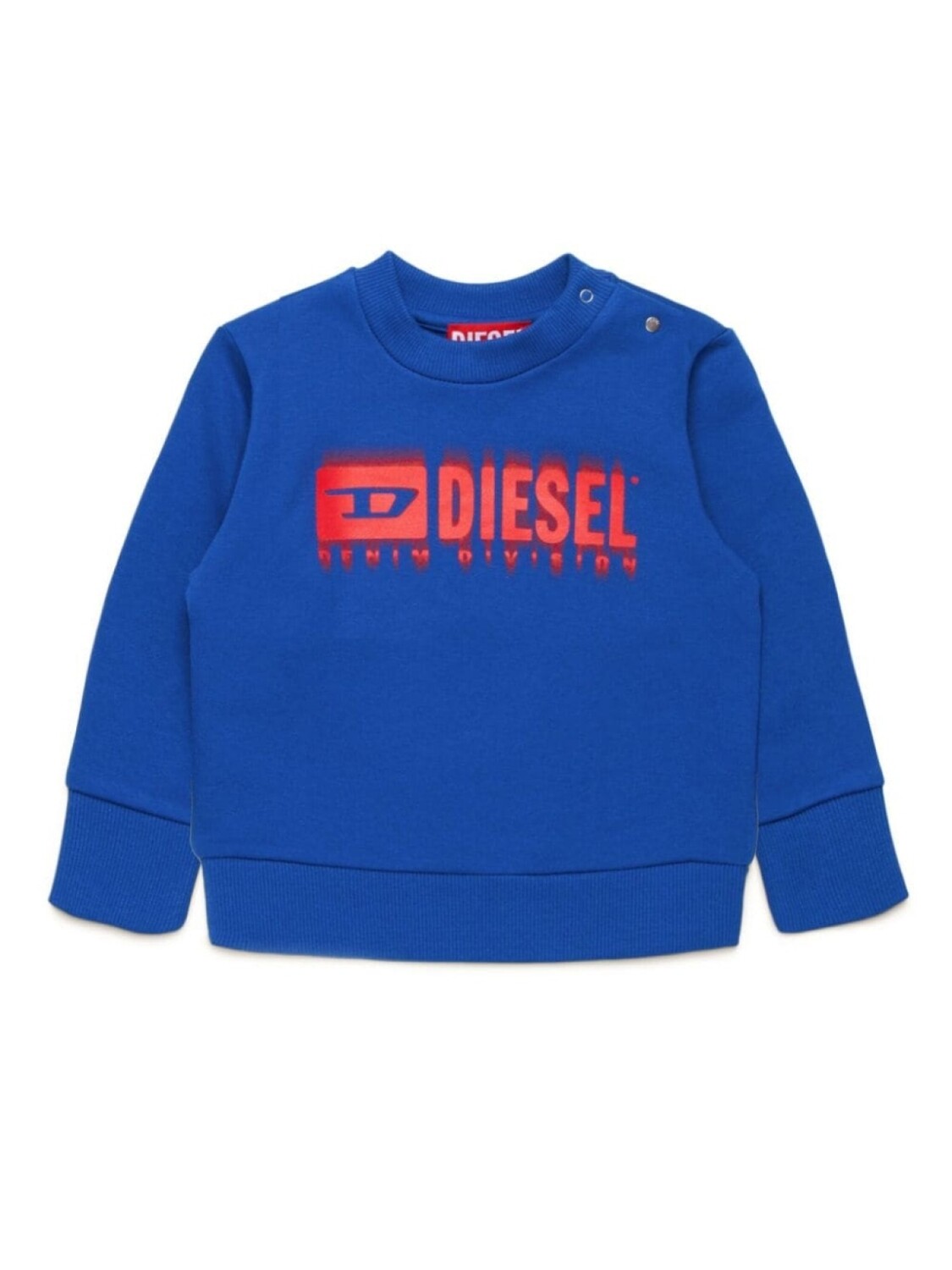 

Diesel Kids хлопковая толстовка с логотипом, синий