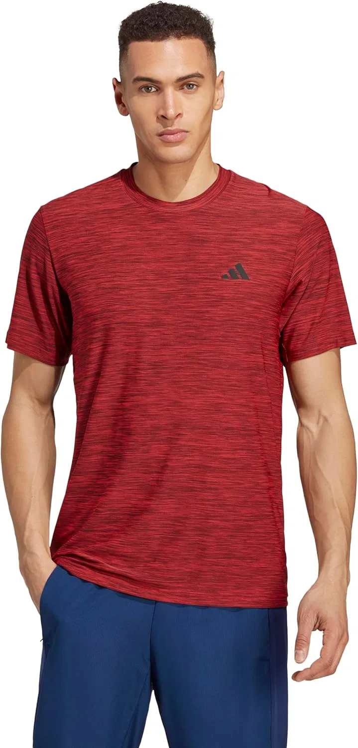 Футболка для тренировок Adidas Mens Train Essentials Stretch, черный — фото 3