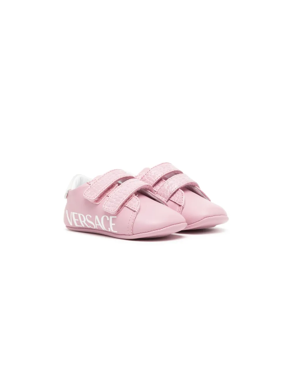 

Кроссовки на липучках с логотипом Versace Kids, розовый