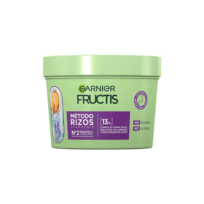 

Маска для волос fructis método rizos mascarilla nº2 para rizos hidratados Garnier, объем 370 мл