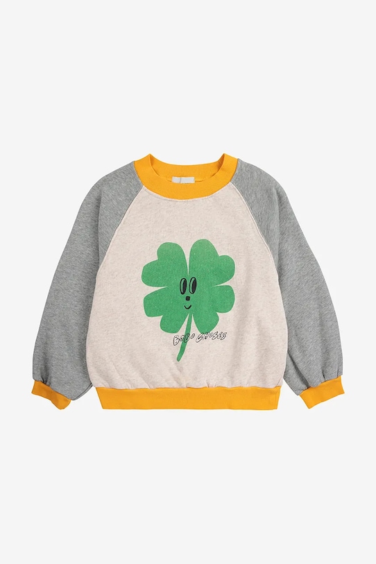 Детская хлопковая толстовка Lucky Clover Bobo Choses, серый — фото 2