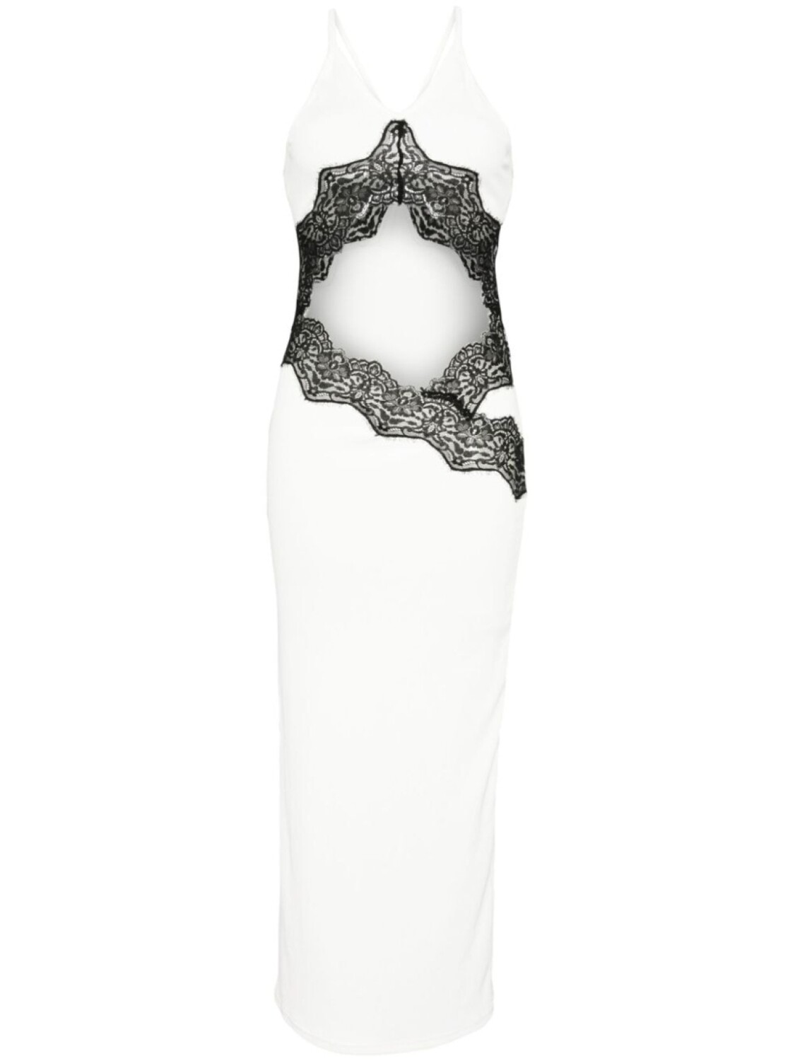 

Платье Lace Insert Halter Christopher Esber, белый