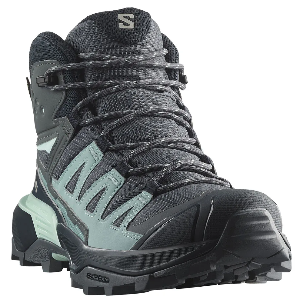Походные ботинки женские Salomon X Ultra 360 Mid с мембраной Goretex, серый — фото 4