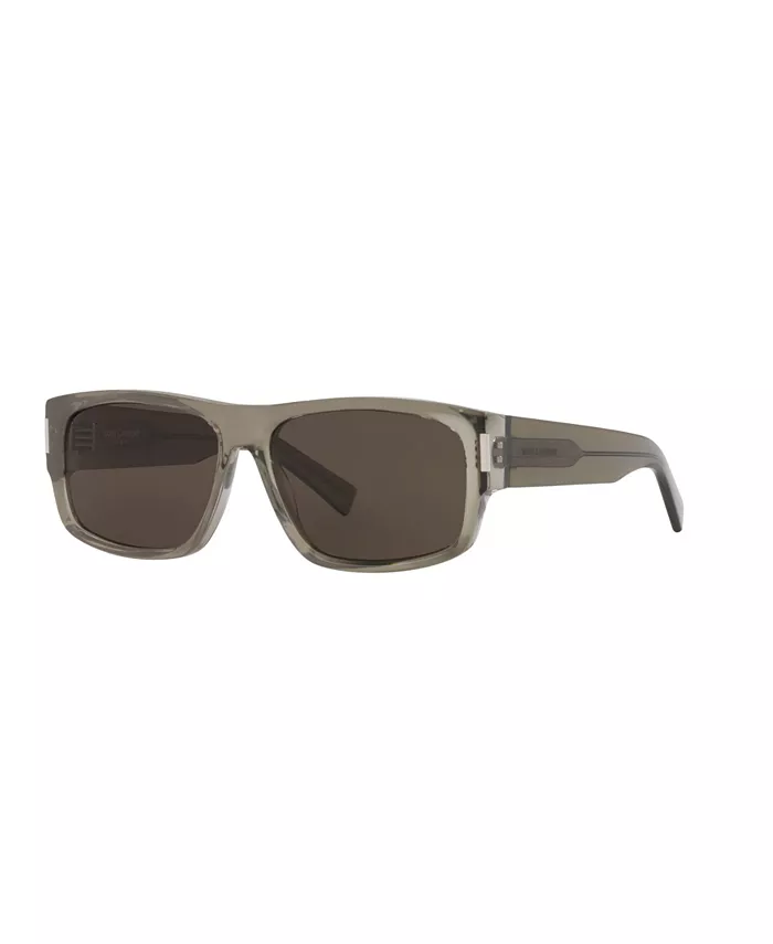 

Мужские прямоугольные солнцезащитные очки, SL 689 YS000575 Saint Laurent, коричневый