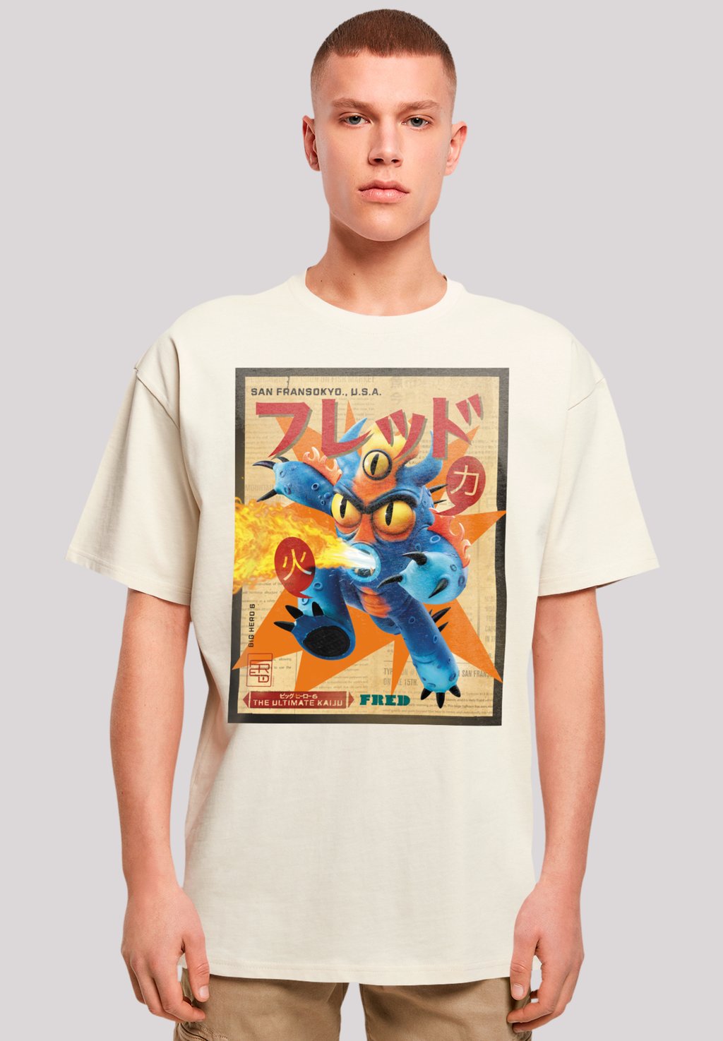 

Футболка с принтом BIG HERO 6 FRED NEWSPAPER F4NT4STIC, песочный