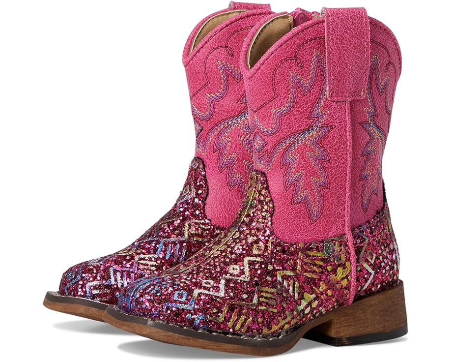 

Детские ботинки Roper Kids Glitter Aztec II (Toddler), Fuschia Aztec Glitter Vamp