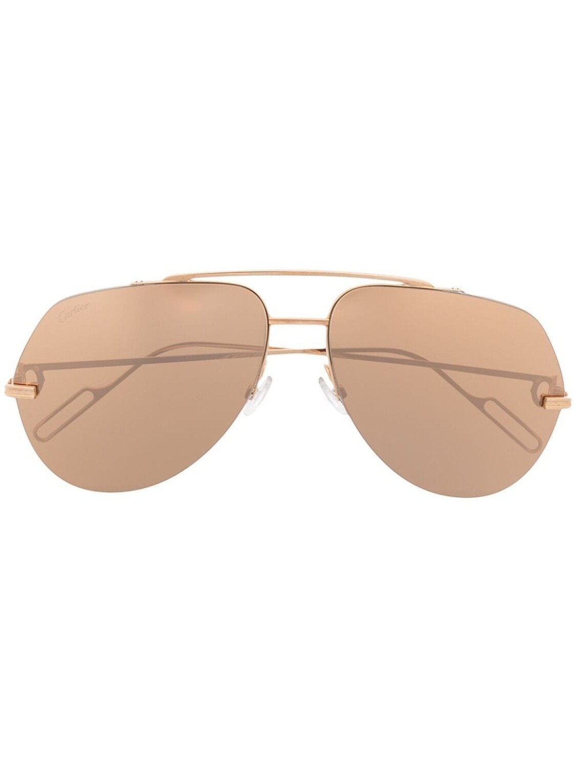 

Cartier Eyewear солнцезащитные очки-пилоты с зеркальными линзами, золотистый