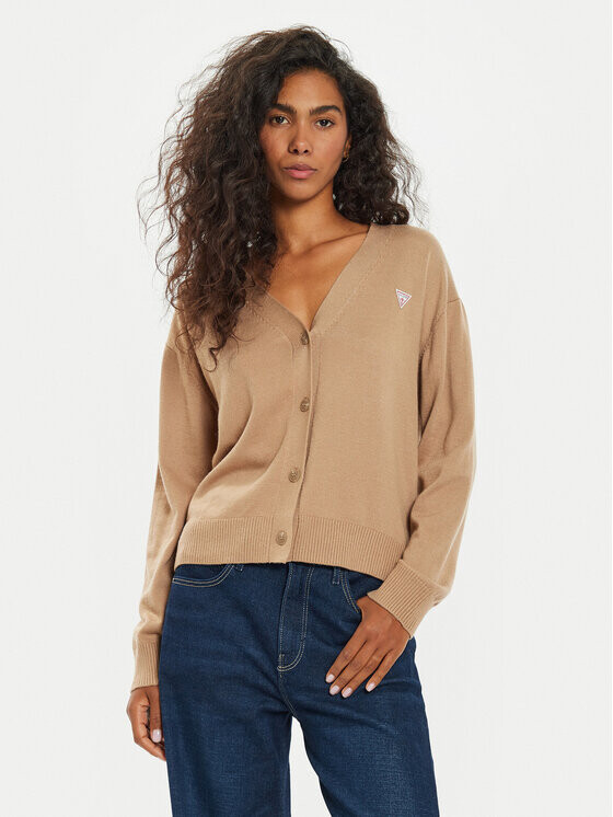 

Кардиган стандартного кроя Guess Jeans, коричневый