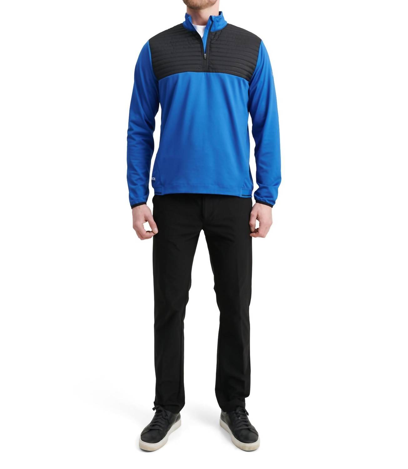 

Мужская куртка Gleneagles Thermo Midlayer в цвете Dark Cobalt Black Abacus Sportswear US