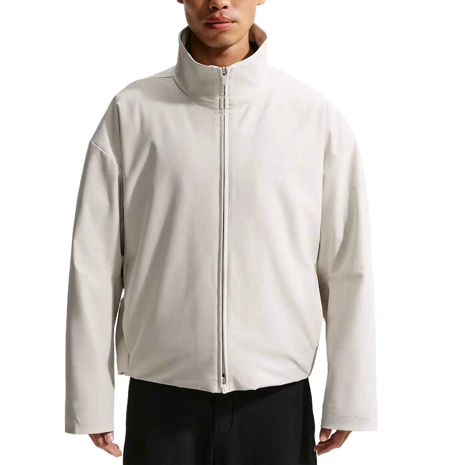 Nike Термокуртка мужская Light Bone/Light Orewood Brown с воротником стойкой