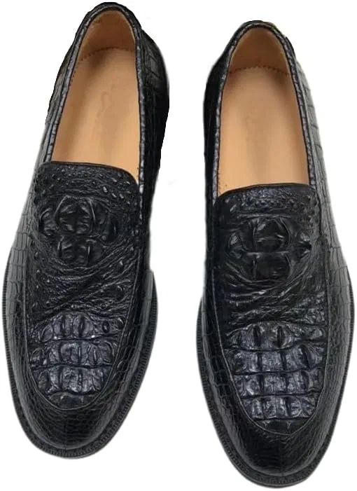 Оксфорды из натуральной кожи аллигатора, Black