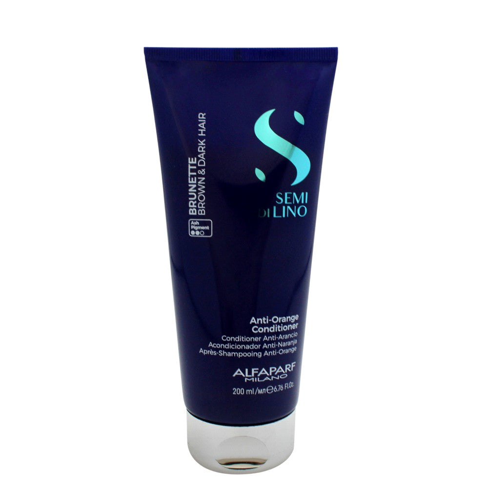 Кондиционер Semi Di Lino Brunette Anti-Orange от Alfaparf Milano для унисекс - кондиционер на 6,7 унций, прозрачный — фото 2