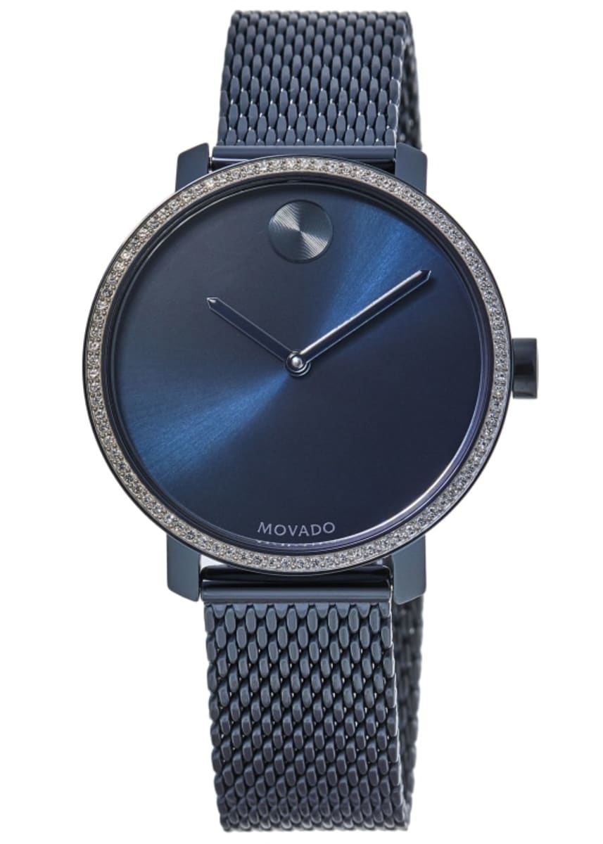 

Movado Bold Shimmer Blue Dial Blue Steel женские часы 3600780, синий