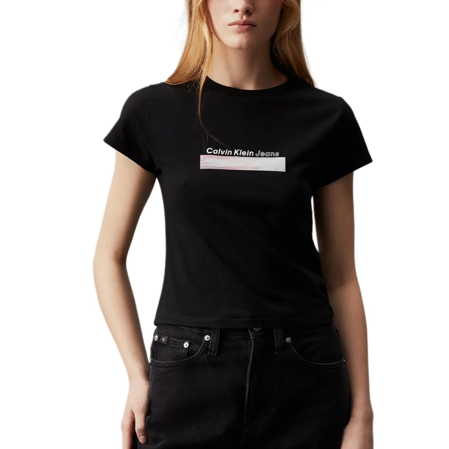 

Футболка CALVIN KLEIN женская черная европейская версия