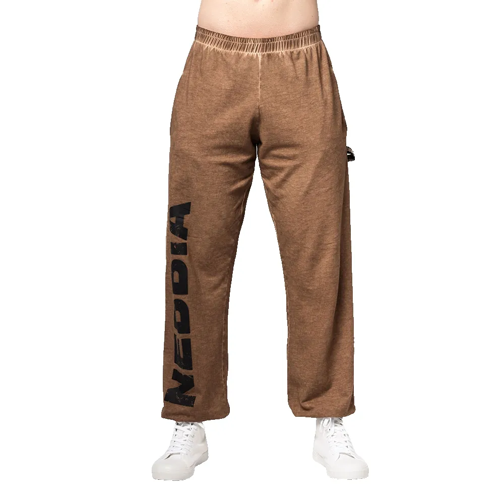 

Спортивные брюки Nebbia Washed-off gym baggy style gym bro 373, коричневый