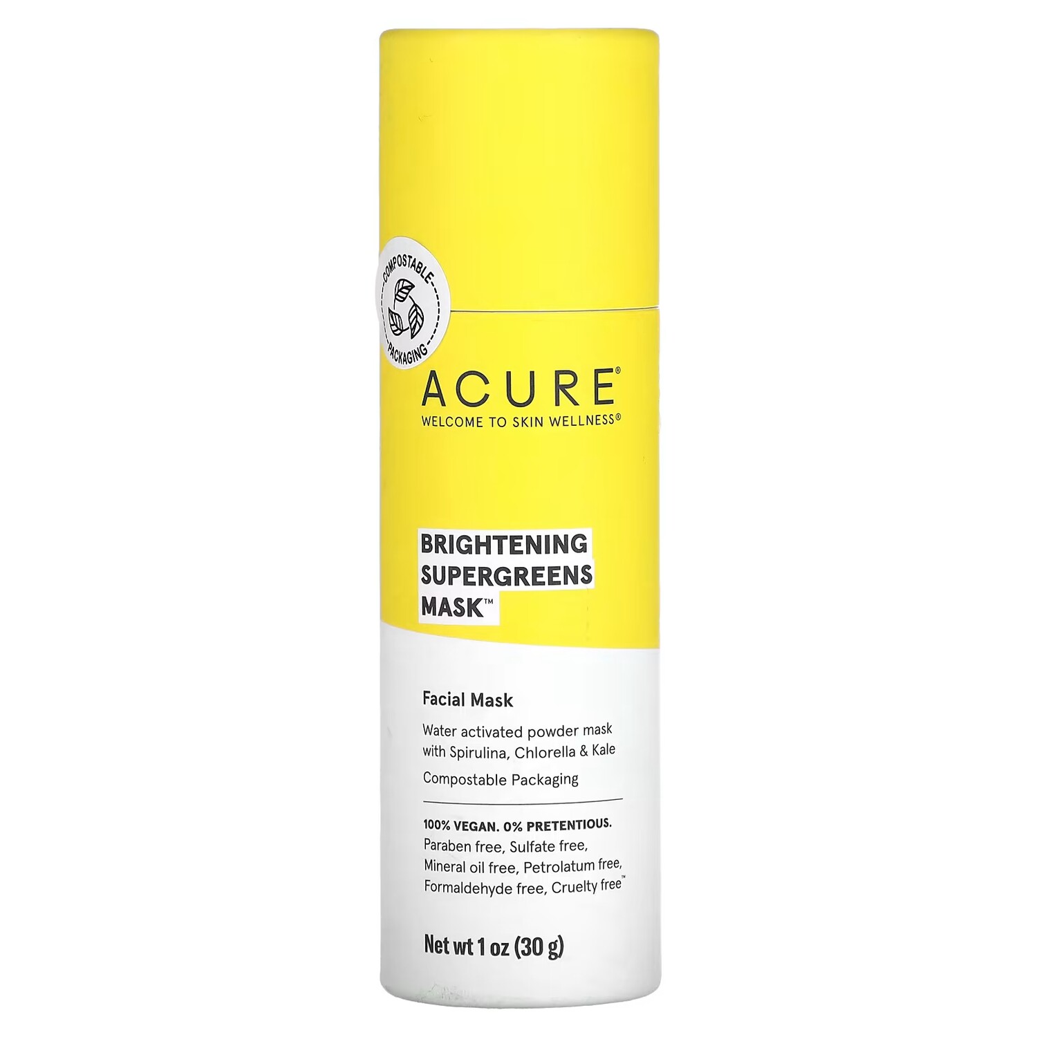 

Маска ACURE Supergreens осветляющая косметическая, 30 г