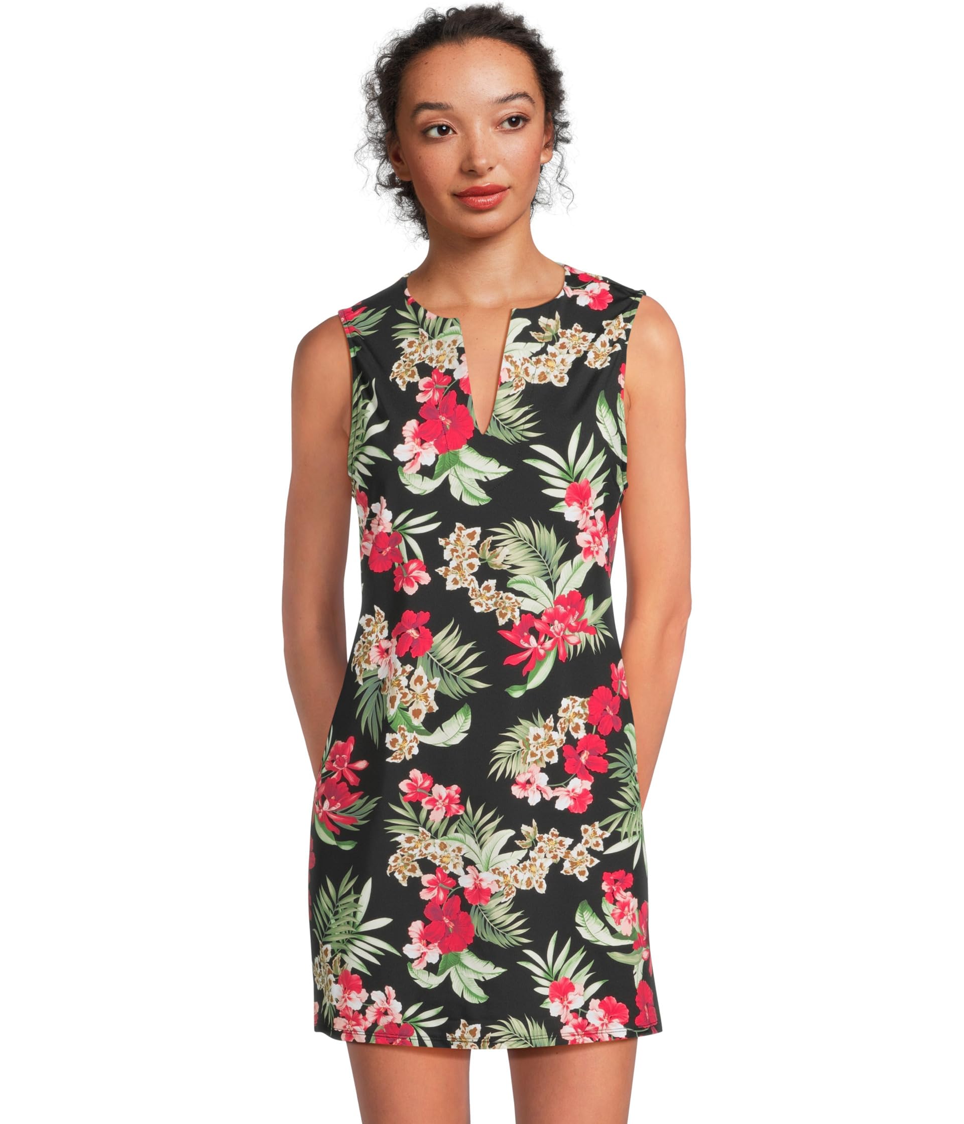 

Комбинезон Tommy Bahama Lily Cat Split Neck Romper, черный