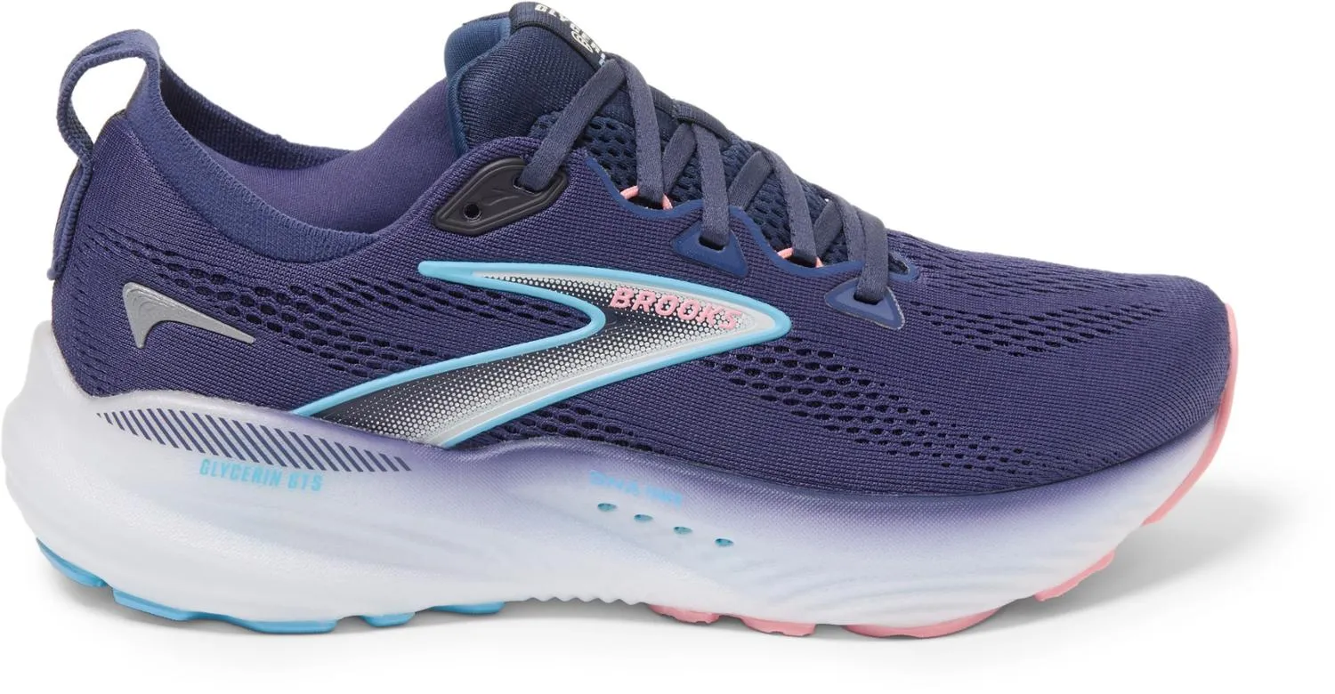 Беговые дорожные кроссовки Glycerin GTS 22 женские Brooks, Blue Ribbon/Peacoat/Dianthus
