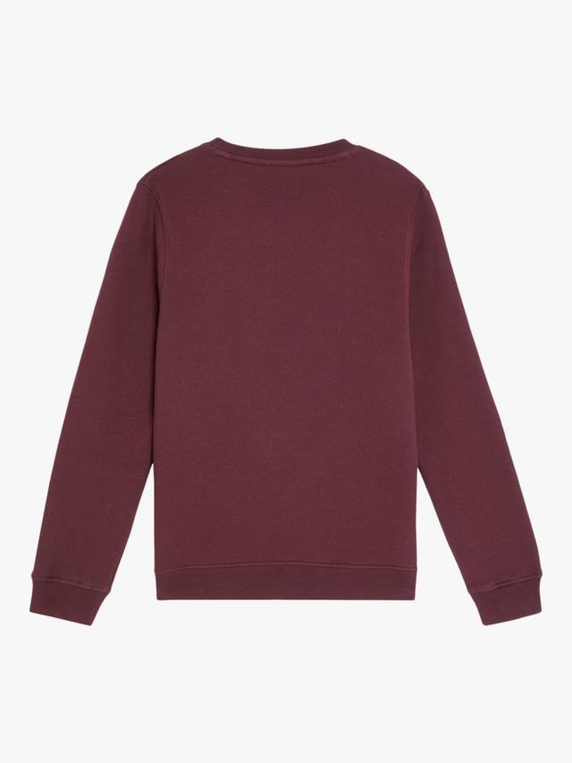 Детский хлопковый свитшот с круглым вырезом Lyle & Scott, Z562 Burgundy — фото 2