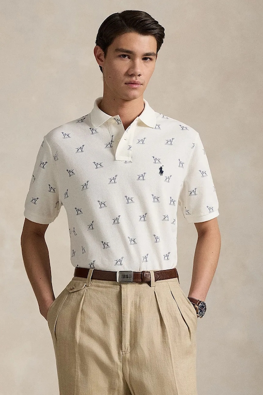 

Хлопковая поло Polo Ralph Lauren, белый