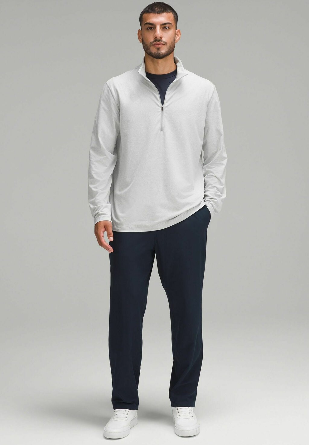 Футболка с длинными рукавами Soft Half lululemon, цвет heathered vapor heathered silver drop — фото 2