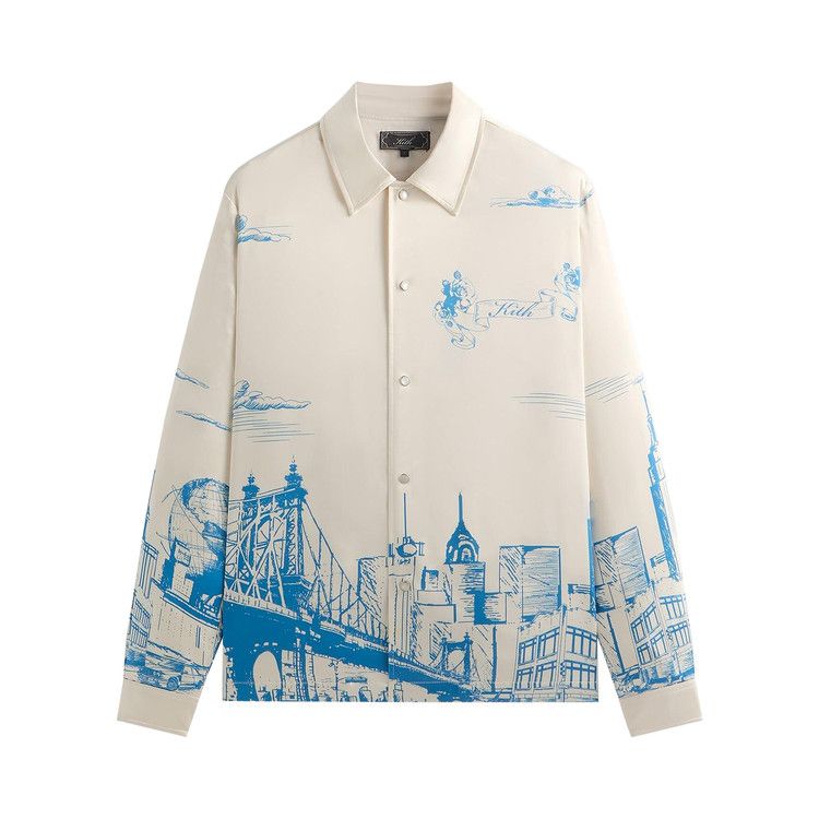 

Рубашка Kith Scenic Long-Sleeve Boxy Collared Overshirt, Sandrift