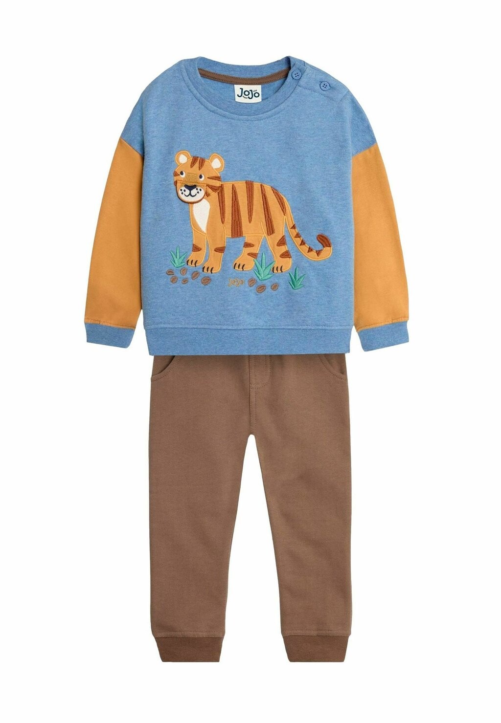 

Спортивный костюм TIGER APPLIQUE JOGGER SET JoJo Maman Bébé, синий/коричневый