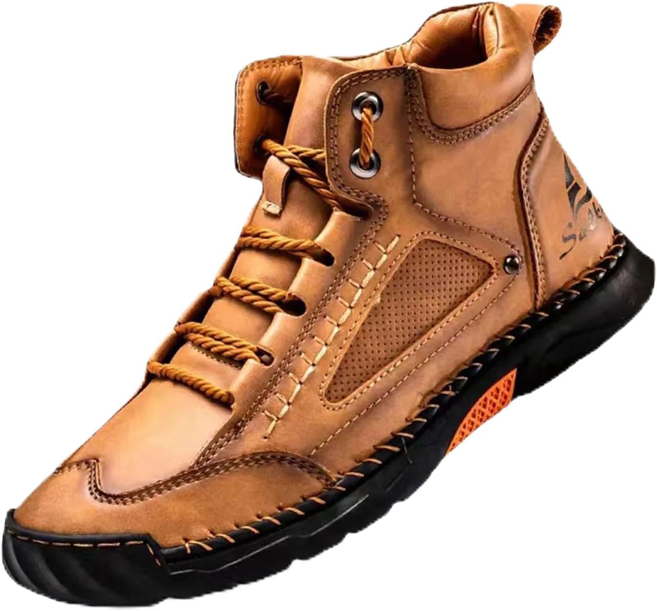 

Кожаные ботинки Cotozic, водонепроницаемые мужские удобные кожаные ботинки ручной работы, поддержка свода стопы для мужчин, коричневый