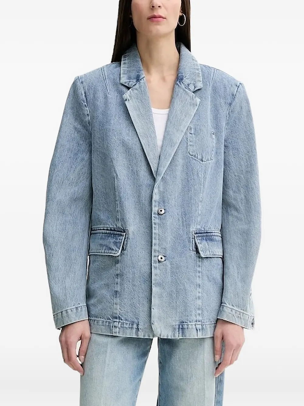 

Однобортный джинсовый блейзер G-Star RAW, синий