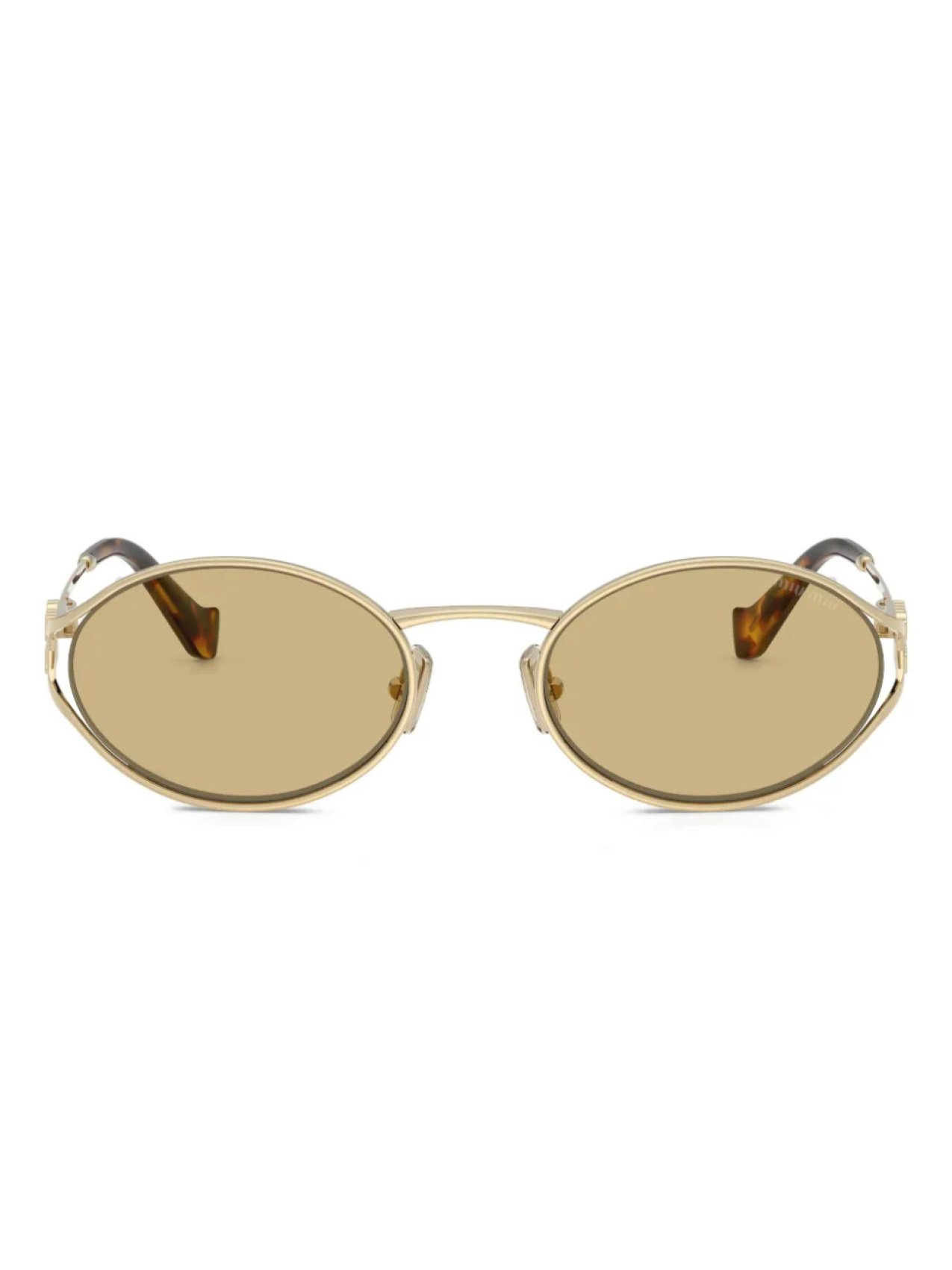 

Miu Miu Eyewear oval-frame солнцезащитные очки, золотой
