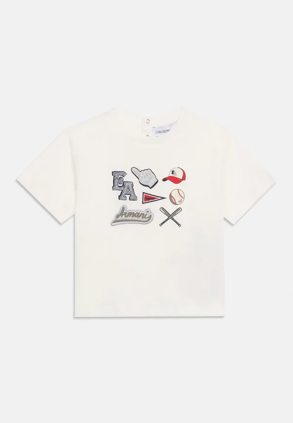 Футболка унисекс с принтом Emporio Armani, Off White — фото 3