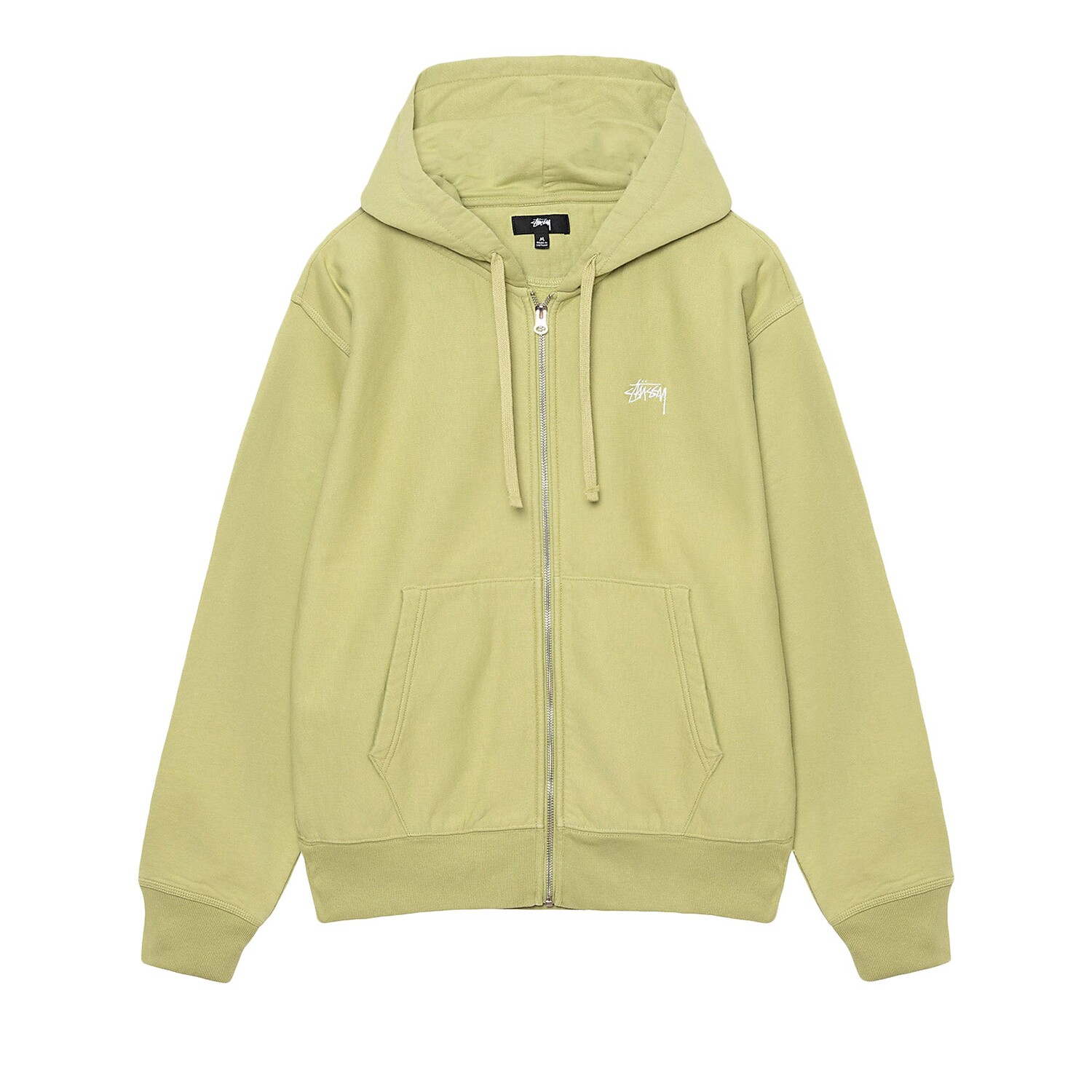 

Толстовка на молнии с логотипом Stussy Stock, цвет Бледно-зеленый