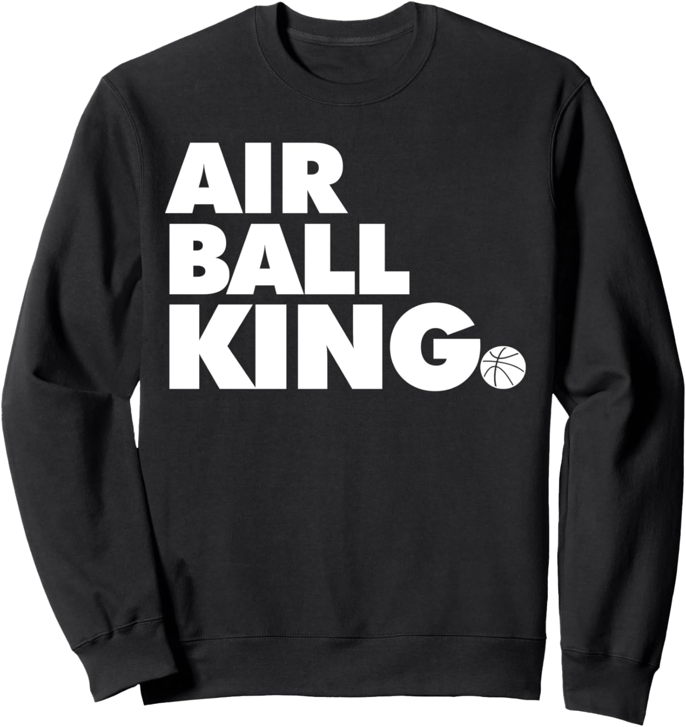 

Забавная баскетбольная толстовка Airball King, милая баскетбольная толстовка Miftees Basketball Tees, черный