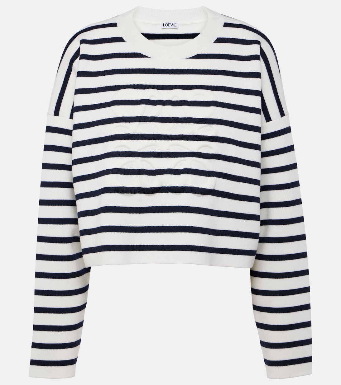 

Анаграм хлопковый джерси свитшот Loewe, Off-White/ Navy