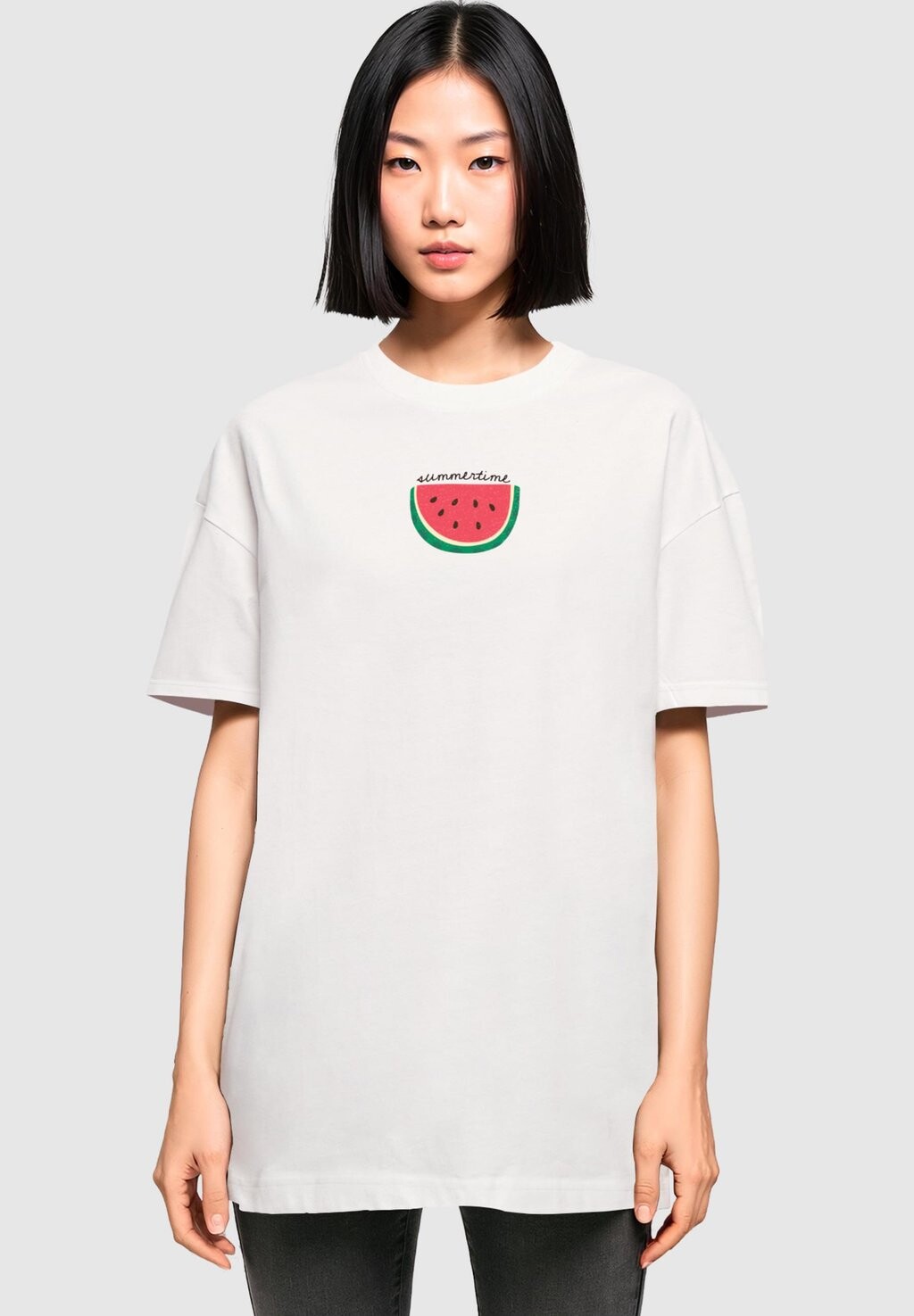 

Футболка с принтом SUMMER SUMMERTIME BOYFRIEND Merchcode, белый