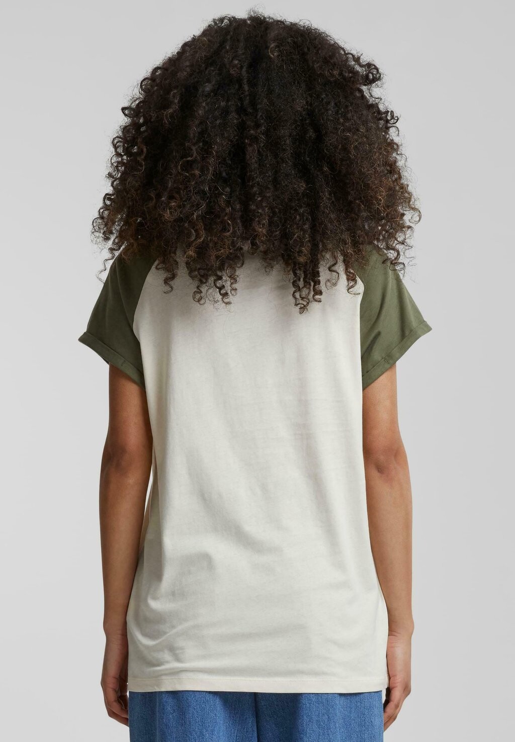

Футболка с принтом CONTRAST RAGLAN Urban Classics, белый