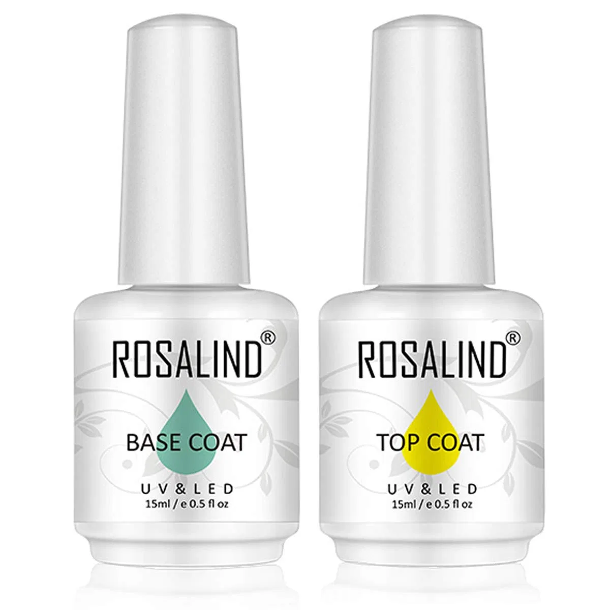 Набор УФ гель-лаков Rosalind, 6 x 15 мл Rosalind, Base And Top