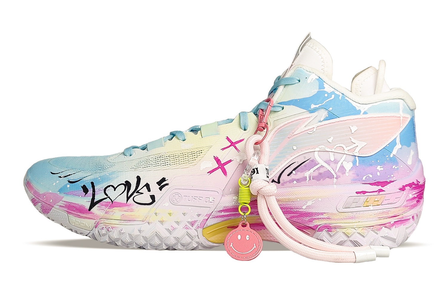 

Амортизаторы Shudder противоскользящие износостойкие кроссовки Mid top баскетбольные мужские LINING, розовый