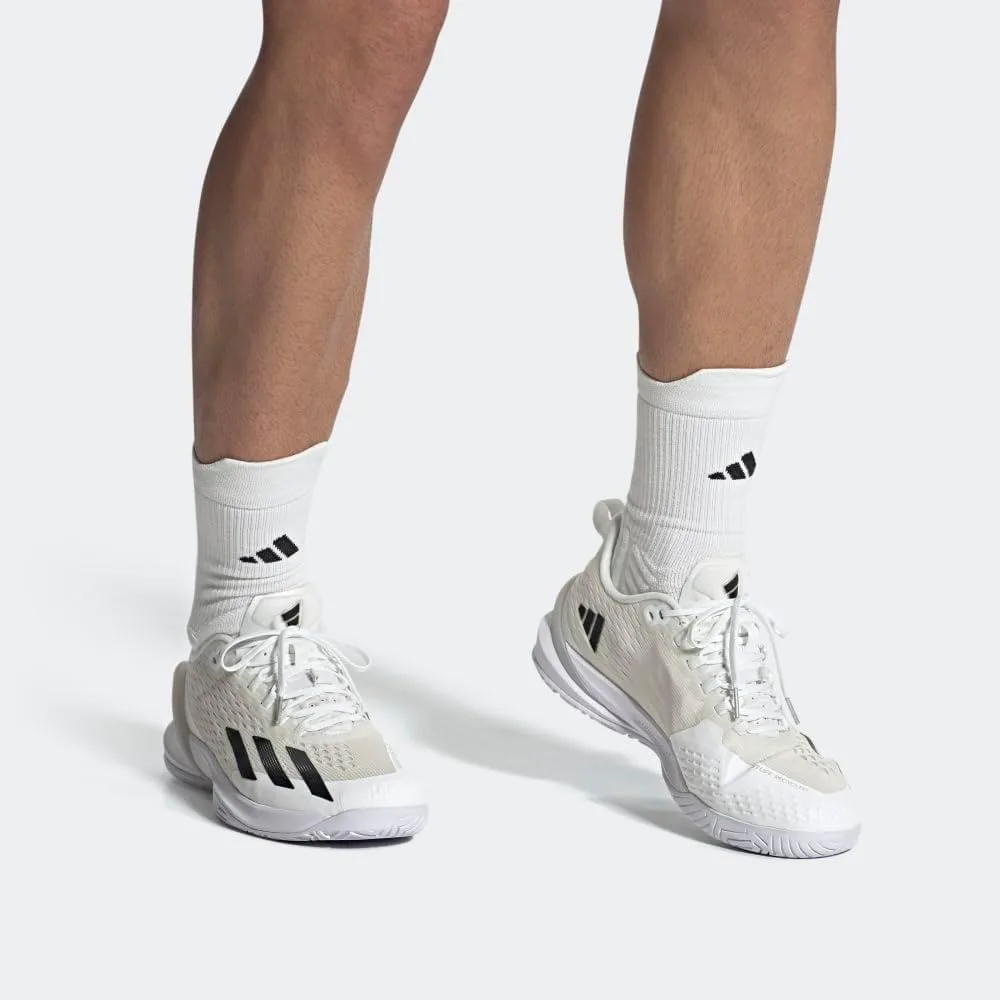 Мужские теннисные кроссовки Adidas Adizero Cybersonic, белый/черный/серебристый — фото 3