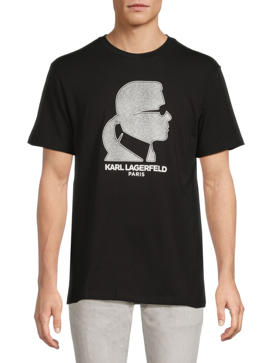 

Футболка Karl Graphic Stretch Pima Cotton Karl Lagerfeld Paris, черный