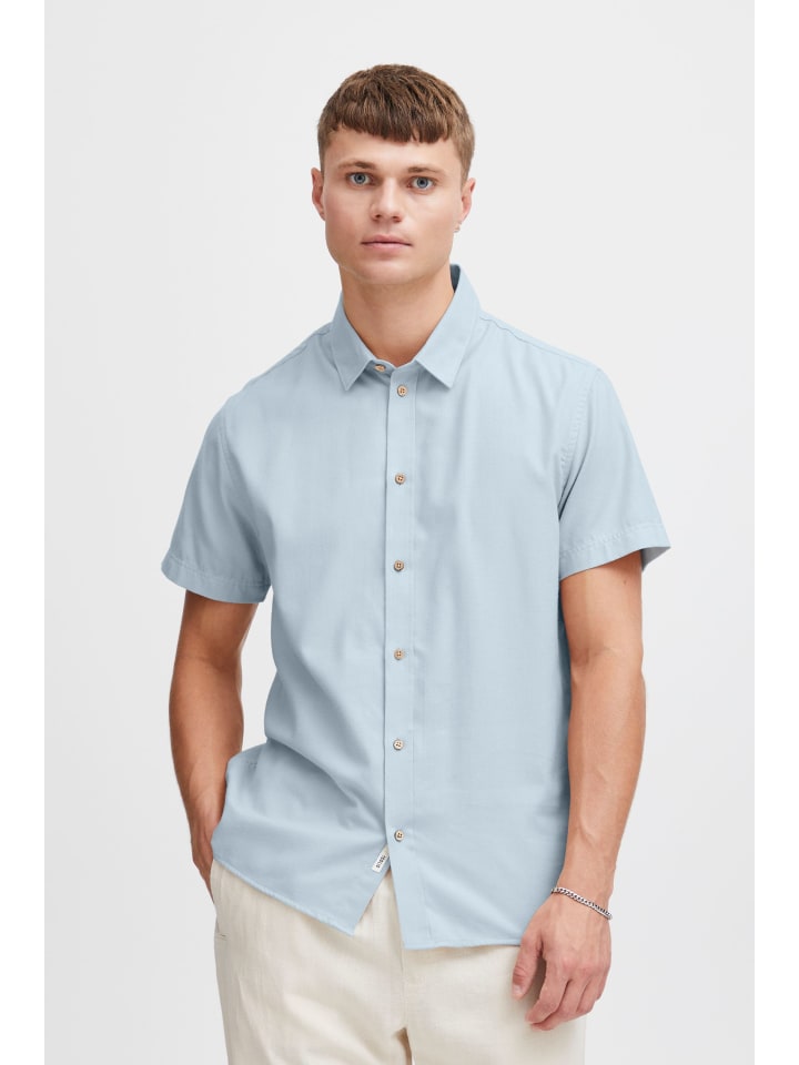 

!SOLID Рубашка с коротким рукавом SDPete синего цвета