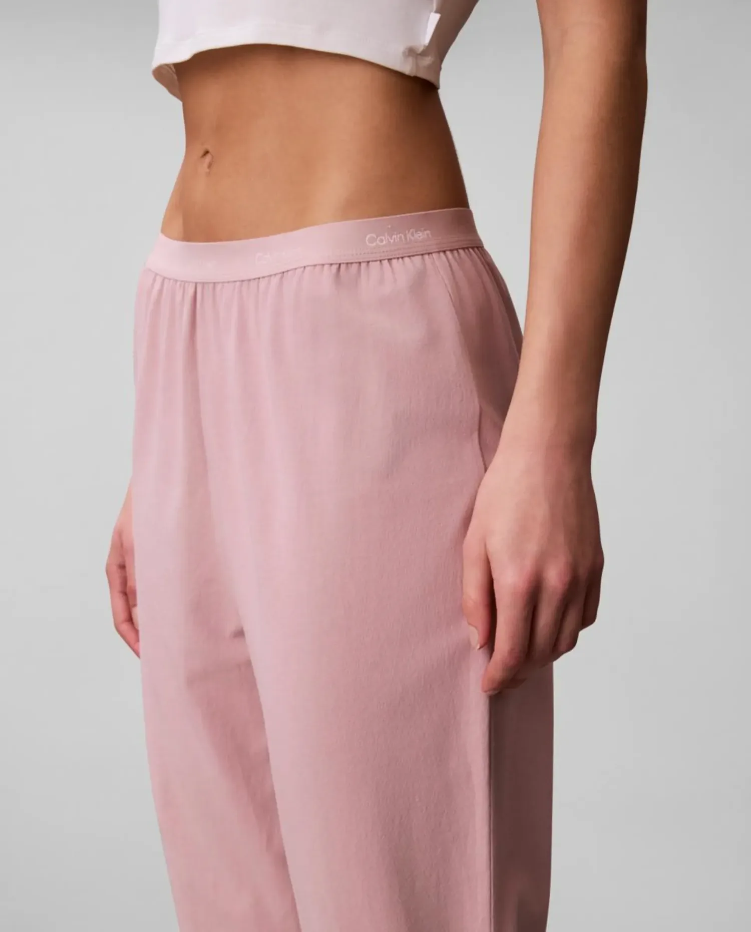 Длинные пижамные штаны из ультра-мягкого модала Calvin Klein, розовый — фото 4