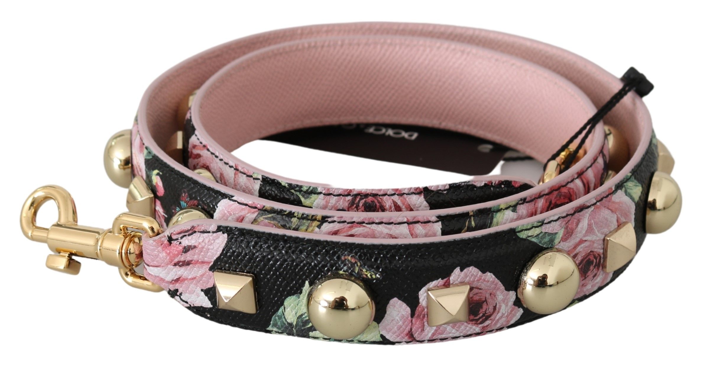 

Элегантный кожаный ремень на плечо с цветочным узором Dolce & Gabbana, красный