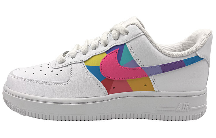 

Кроссовки Nike Air Force 1 Chunky Sneakers Women's Low-top Yellow/Blue/Gray/Orange, белый